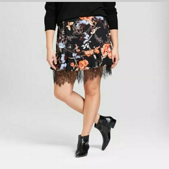 Who What Wear Dresses & Skirts - Who what wear plus size floral lace skirt